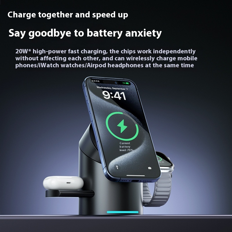 Magnetic 3-in-1 Wireless Charger